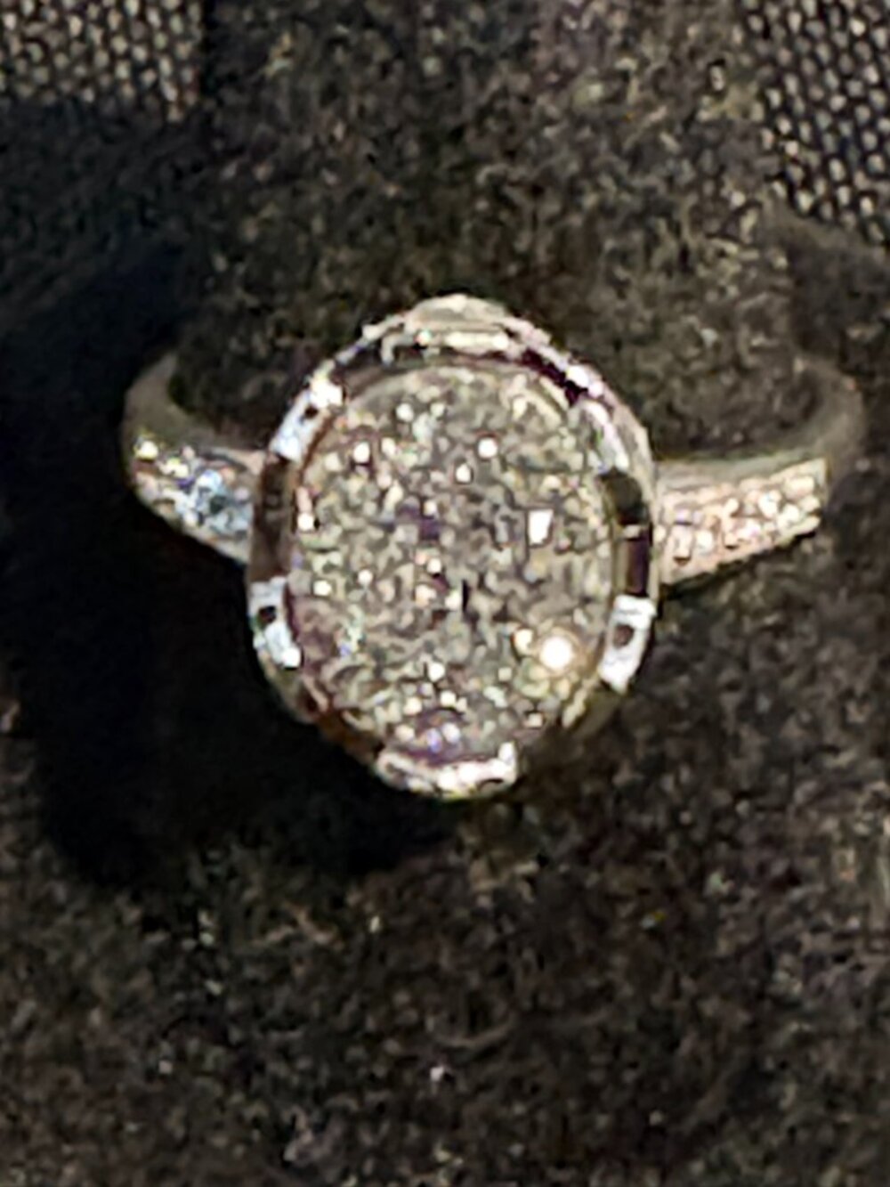 HARLEY DAVIDSON LADIES STERLING SILVER CRYSTAL RING